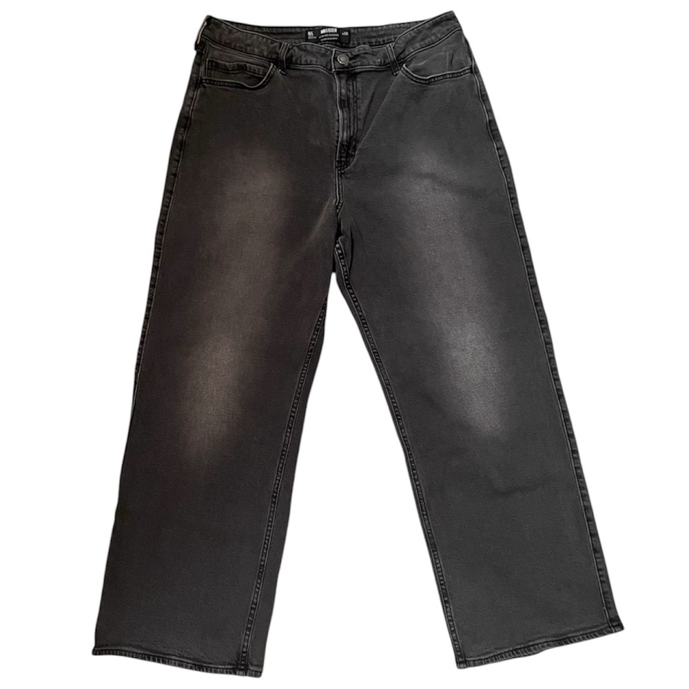 HOLLISTER Women’s Black Ultra High-Rise Vintage Stretch Baggy Jeans {SHORT}